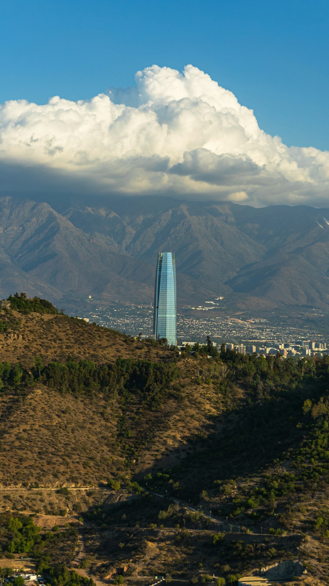 abandoned ruins and skyscrapers santiago