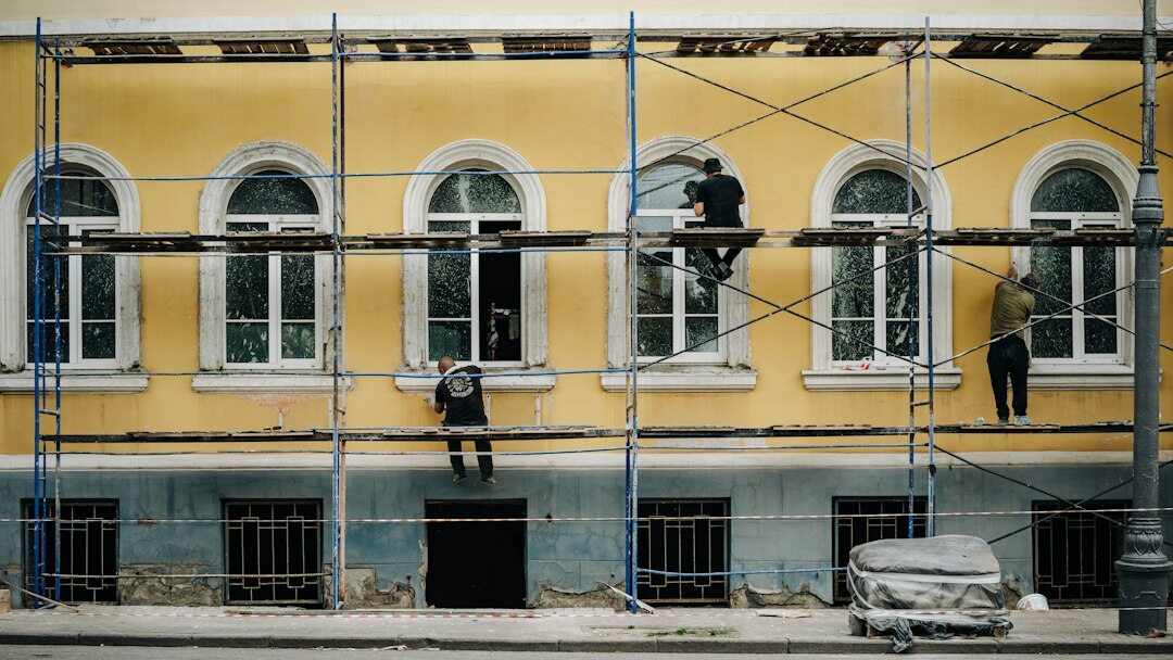 restoration work on building